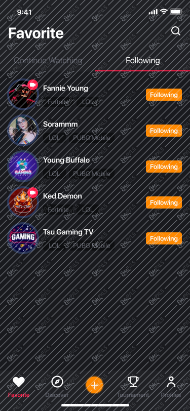 9. Favorite- Following