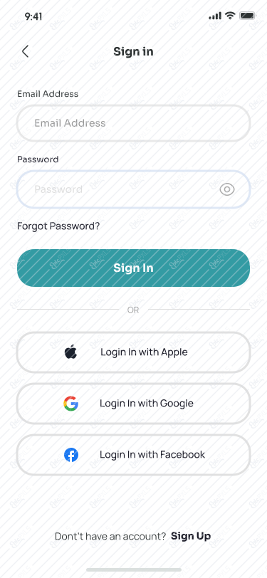 Sign In - Not Filled