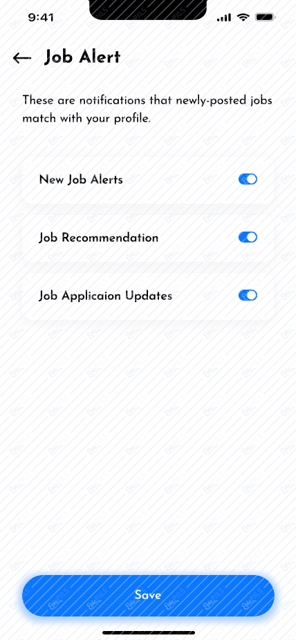 Job alert notification