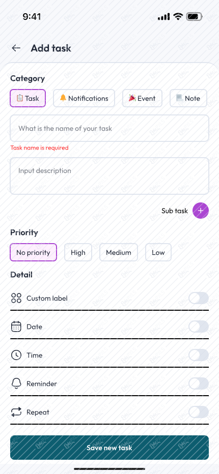 Add task