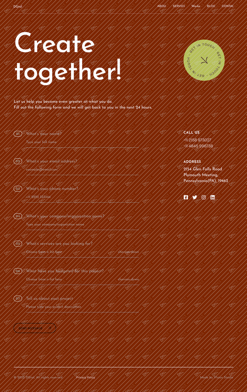 Contact Us (Desktop)