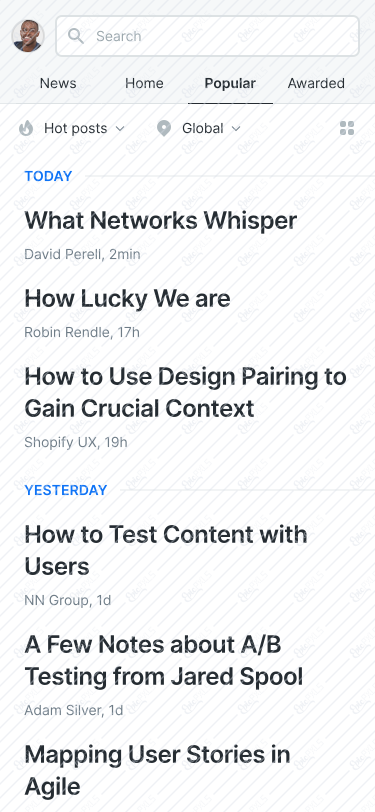 Newsfeed (mobile