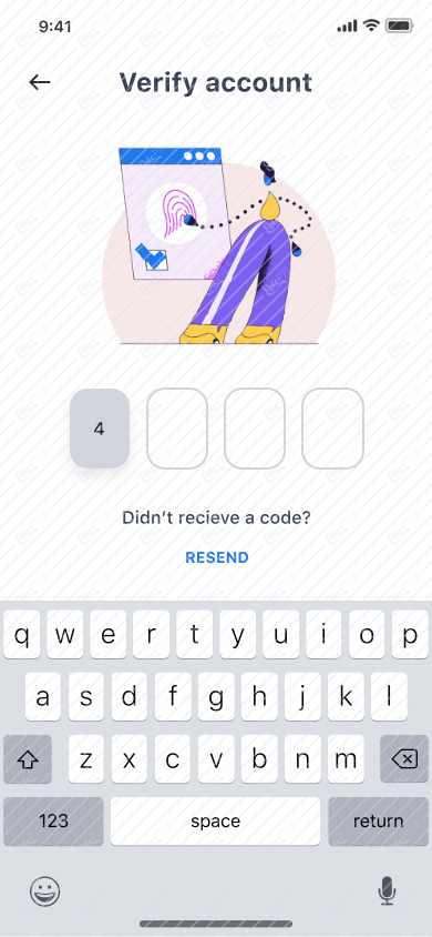 Verify account/Enter text