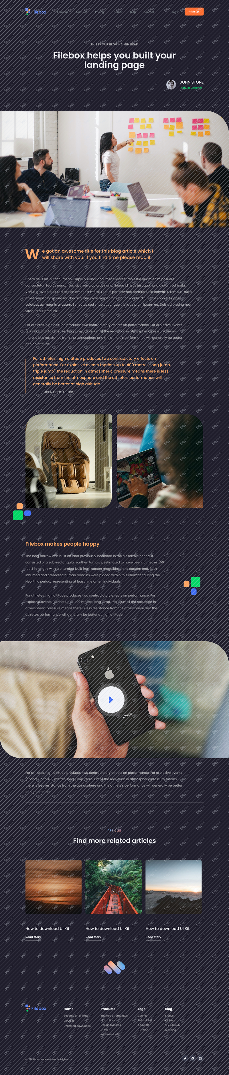 Blog post / Light / Desktop