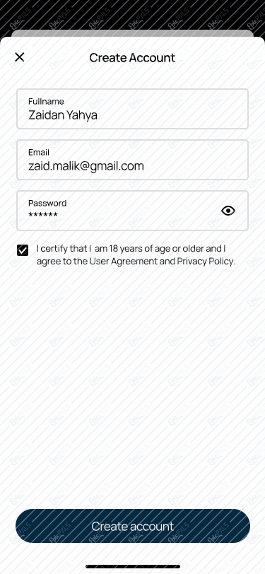 Create account [Filled]