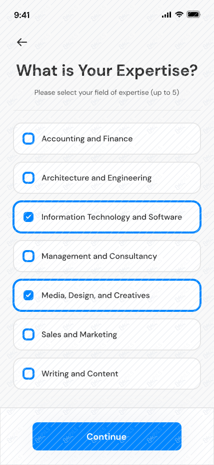 2.3: Select expertise