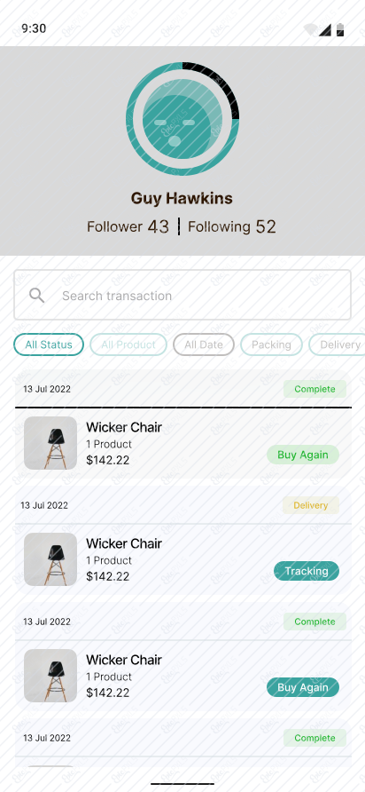 Transaction - all order