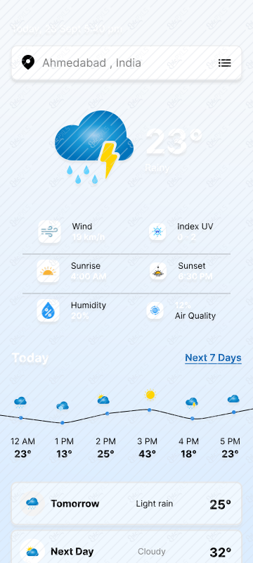 Landing screen
