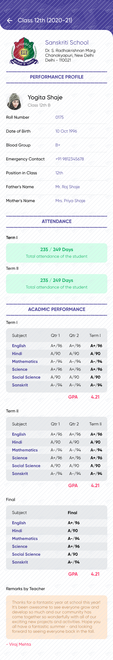 19-report-card