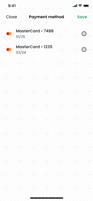 Payment method / Edit