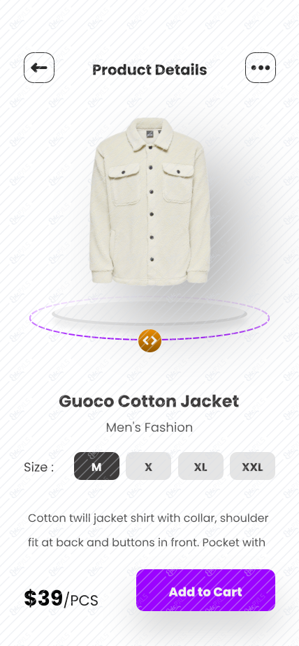 Descriptions Product Guoco Cotton Jacket