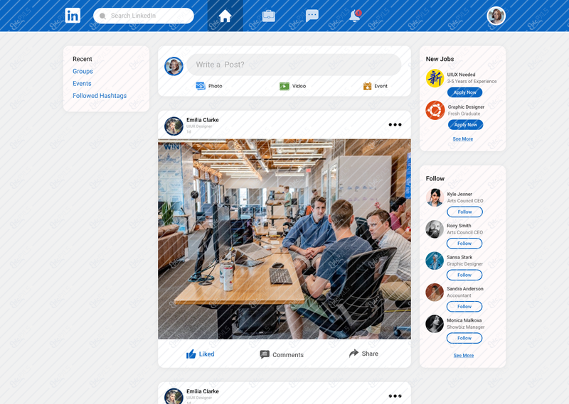 LinknedIn-HomePage-Redesign