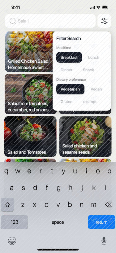 Discover search and filter