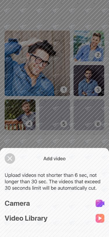 My Profile / Edit / Upload Video