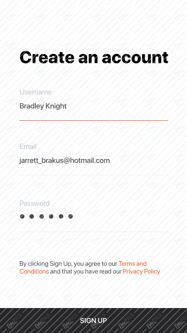 Sign up 2