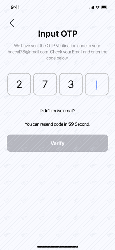 Forgot Password OTP Input