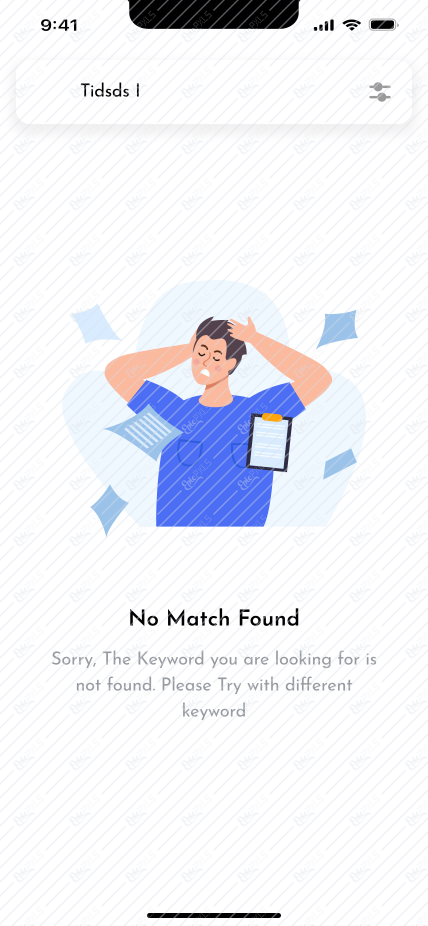 Search not found page