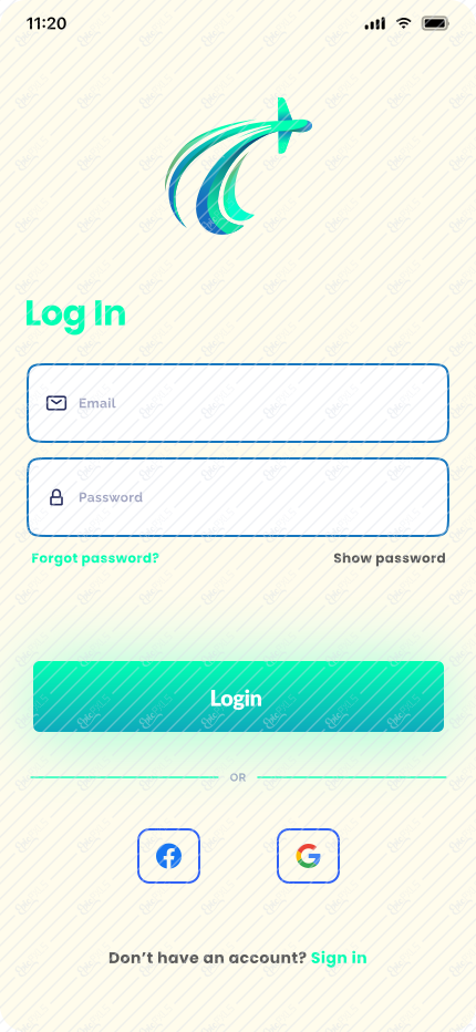 Log in