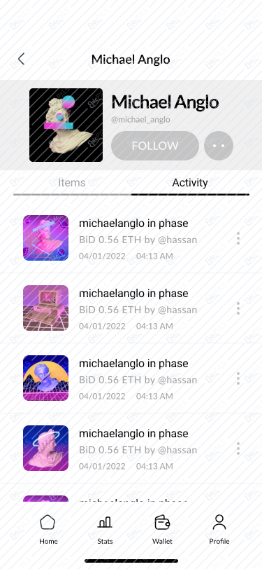 20- account profile / activity