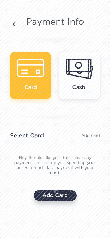 Payment Info Screen 5