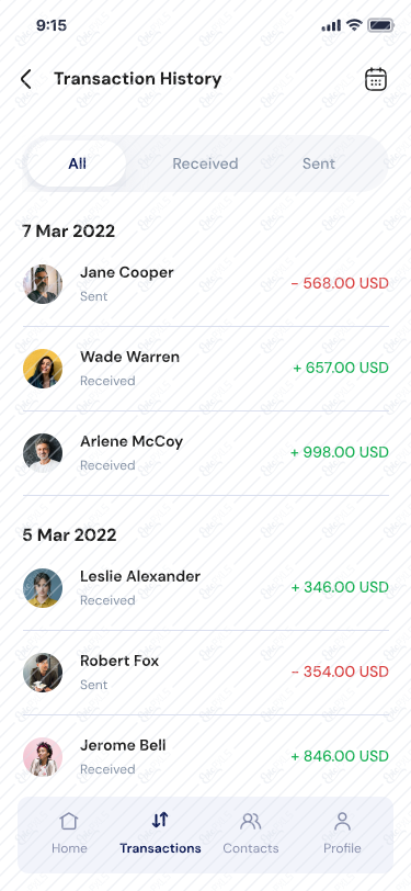 Transaction History