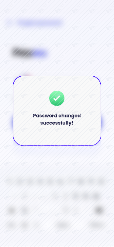 Password changed successfully!