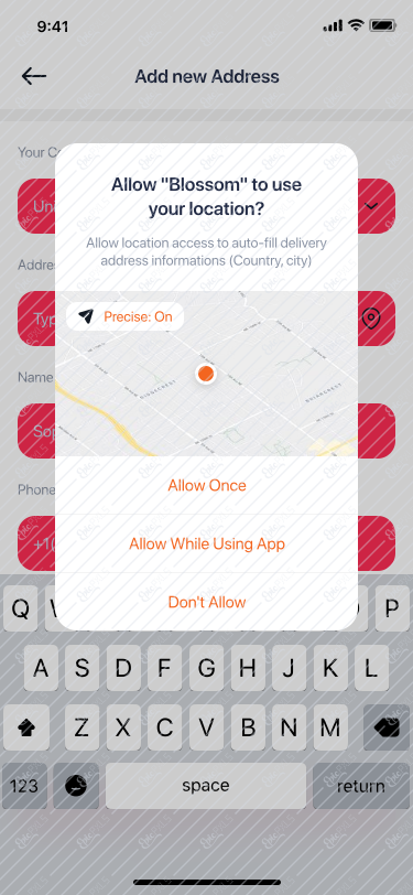 29_Add new Address - Allow Location