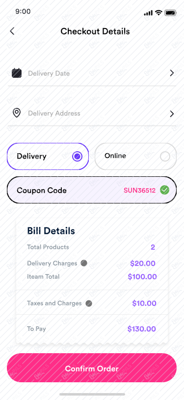 28 Checkout Details