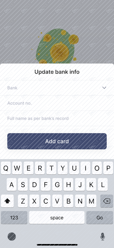 update bank info