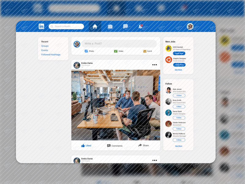 LinknedIn-HomePage-Redesign