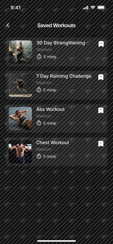 Saved Workouts