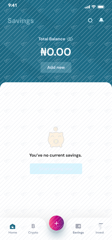 Savings/empty state