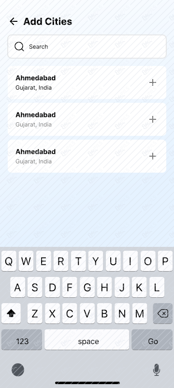 Add city screen