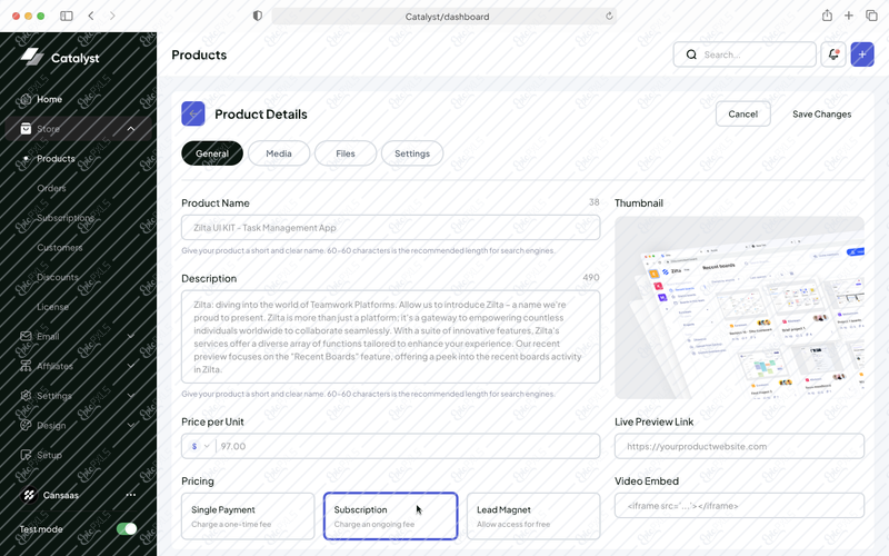 Catalyst - Products - Product Detail