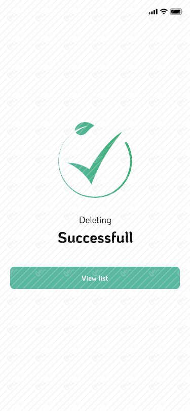 Delete service succes