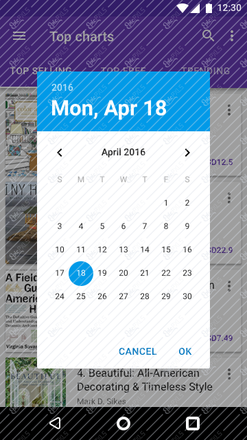 Dialog: Date Picker