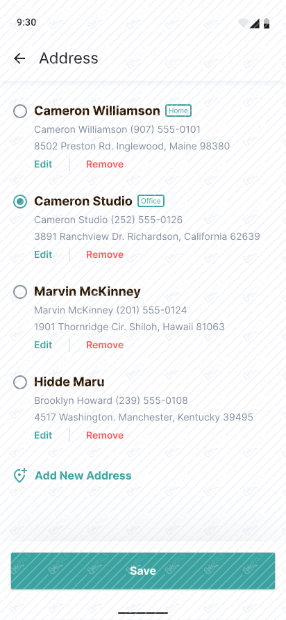 Add New Address 