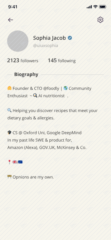 2. Profile Screen