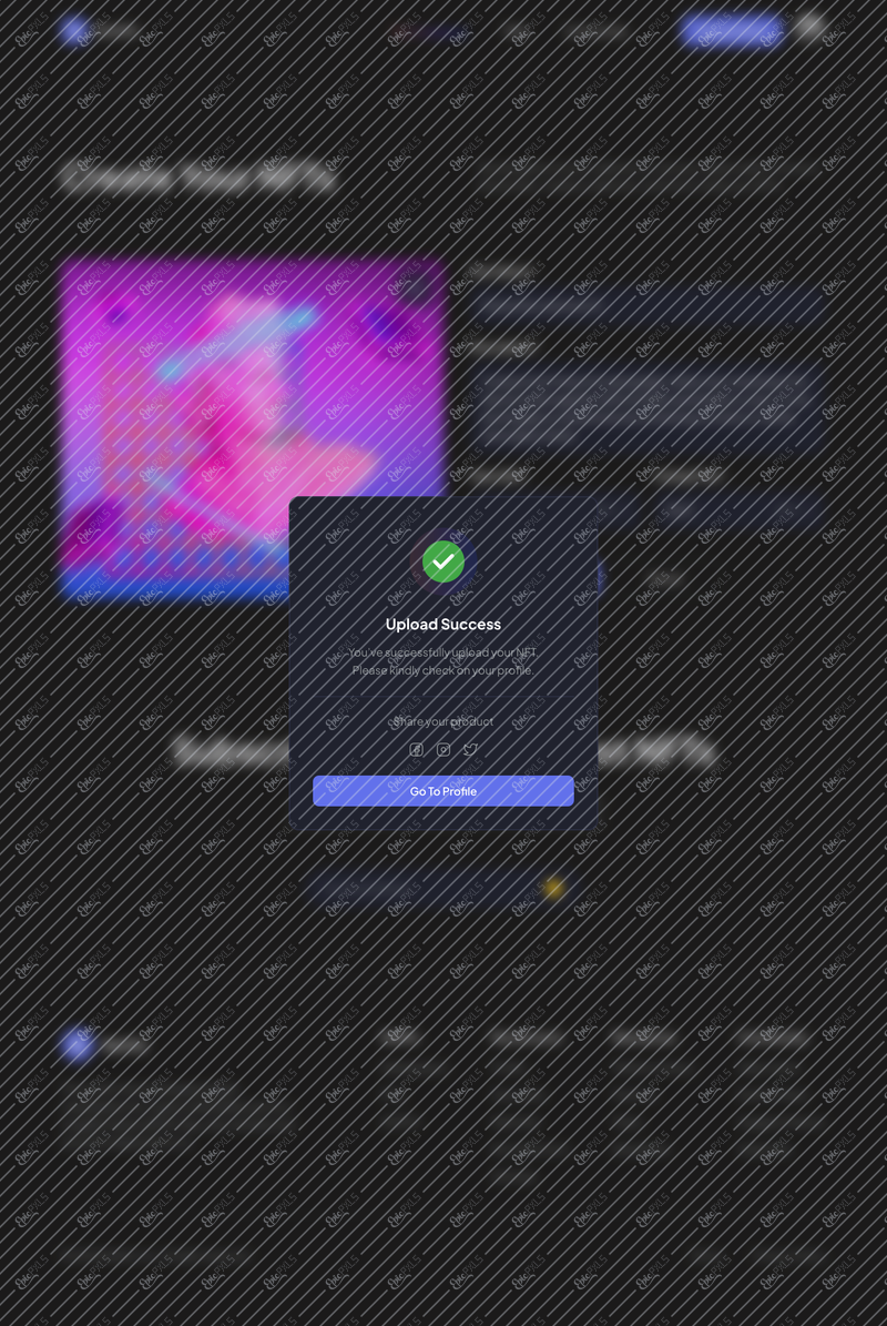 Upload NFTs - Success