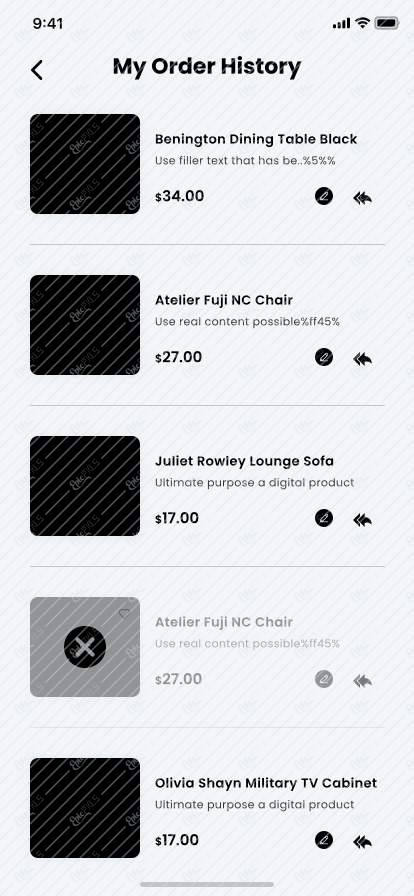 MY ORDER HISTORY