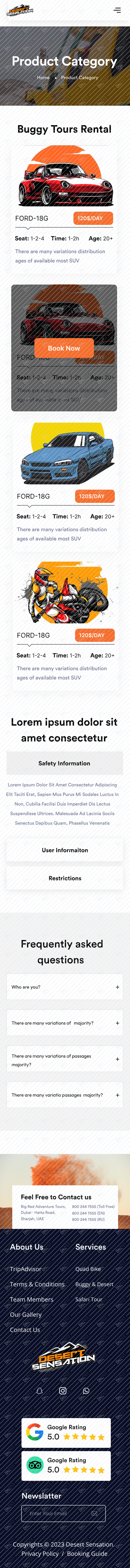 Product Category Responsive