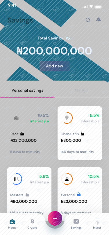 Savings/Personal savings
