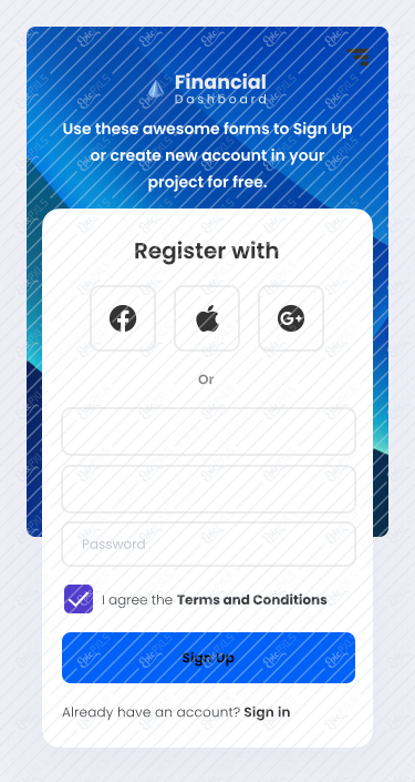 1.4 Sign Up - Mobile