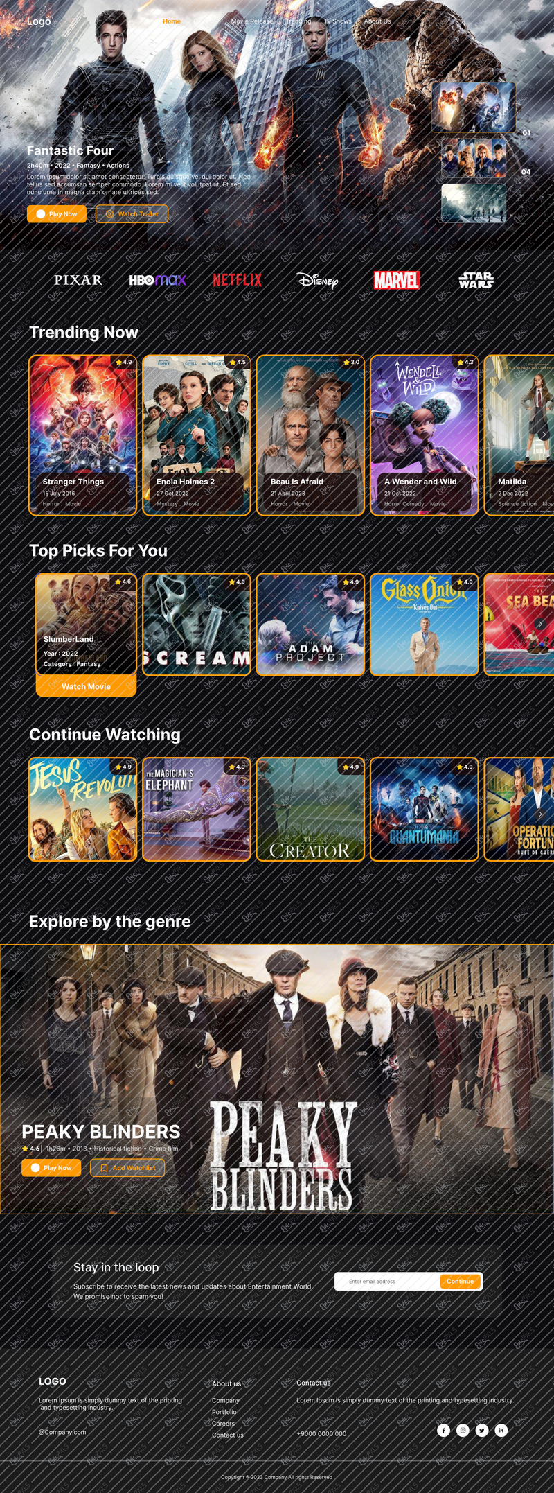 Movies Web Design