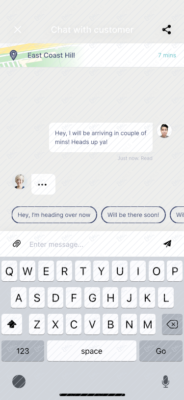 chat with customer