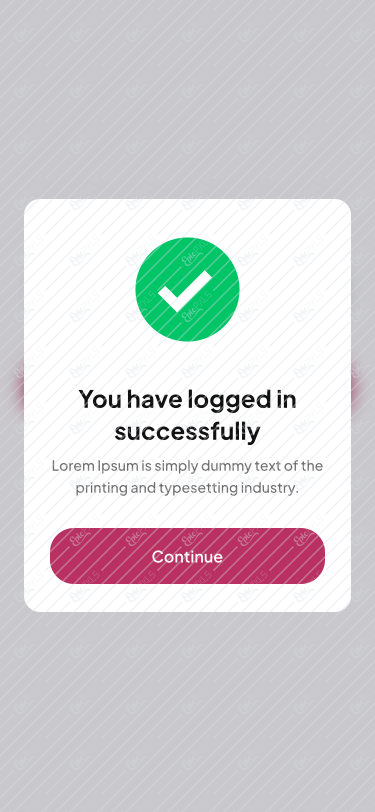 Modal - Login successfully