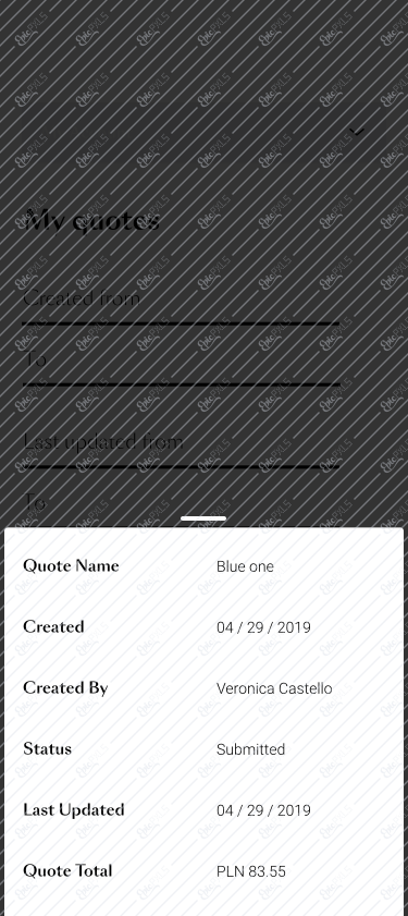 B2B VS Mobile / View table position