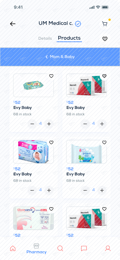 Pharmacy Products Loading