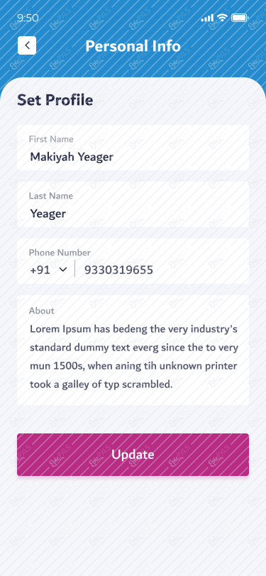 22. Personal Info