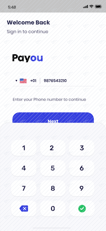 Sign in/signup with mobile no. 2